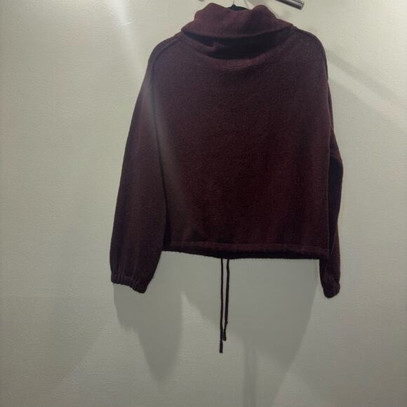 Anthropologie Cowl Neck Fall Sweater-  Field & Flower Maroon Sweater- Size XS - Picture 6 of 12
